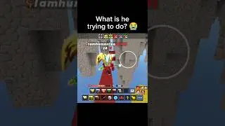 What is bro doing? 😭 #bedwars #blockmango