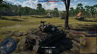 Double kill with M4A3 Sherman with one shell