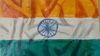 India republic day flag drawing video/#balancreator#art#paiting#watercolour#oilpastel