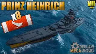 Prinz Heinrich EPIC 8 kills on Northern Lights Map | World of Warships
