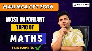 MAH MCA CET 2026 | Maths Important Topics LIVE 🔴 | Complete Strategy + High-Weightage Chapters