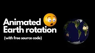 Easiest way to create rotating Earth animation by HTML and CSS | With Free source code