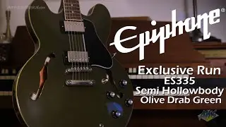 Epiphone Exclusive Run ES-335 Semi Hollowbody Guitar Olive Drab Green - American Musical Supply