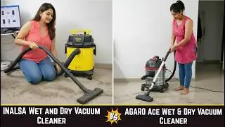 AGARO Ace 1600W vs INALSA WD 1200W Vacuum Cleaner Detail Comparison Of Cleaning Test.