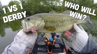 Largemouth Bass Fishing from a Kayak in Ohio (1v1 derby!)