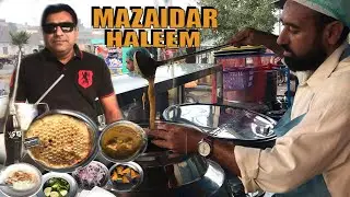 Street Food in Faisalabad | Mazaidar Shahi Haleem | Most Popular Pakistani Street Food