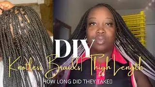 DIY: KNOTLESS BOX BRAIDS | THIGH LENGTH | PEEK A BOO COLOR