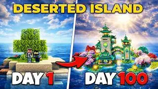 We Survived 100 Days on a DESERTED ISLAND in Minecraft! (Hindi)