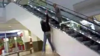 Escalator stunt