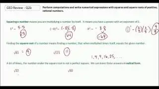 GED Study Guide Math | Squares and Square Roots