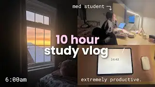 study vlog 📚 | productive 6AM study day, getting back into routine + room tour