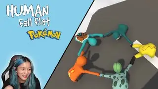 Yey Full Team! Pokemon baru! - Human Fall Flat ft. CUCURUTUT