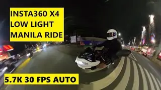 Insta360X4 Low Light Testing / Metro Manila Ride - Auto Settings