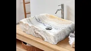 Honey Onyx Rustic Natural Stone Vessel Sink (W)13