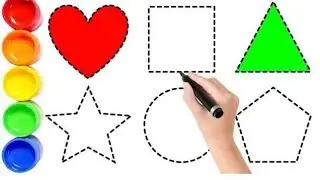 Shapes drawing for kids, Learn 2d shapes, colors for toddlers | Preschool Learning,Educational video