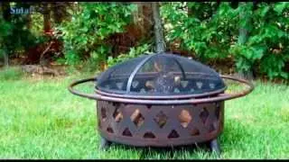 Small Bronze Crossweave Firebowl Fire Pit