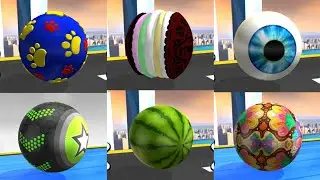 Power Balls On:_ Pumpkins Ball vs Star Ball vs Cake Ball vs Watter Mellon Ball Hd Race Gameplay!!