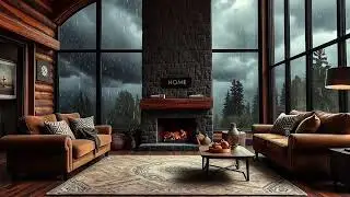 6 Hours of Cozy Room Ambience 🔥 Fireplace & Rain Sounds | Deep Relaxation