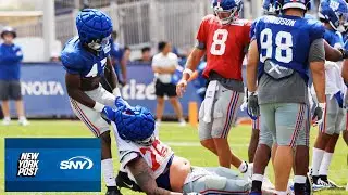 Tempers flare into a brawl at Giants 2022 training camp | SNY