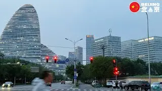 Beijing Street View | Cycling POV | Jingmi Road to Wangjing | Jingmi Road Elevated Expressway | 4K