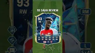 93 Saka Review in EA FC 25, why is he 130k 😭 #shorts #short #fc25 #eafc25 #tots #teamoftheseason