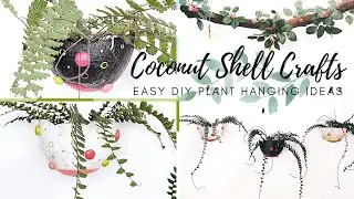 Best way to reuse coconut shells l Coconut shell Hanging Plant Pot l Garden Decoration Ideas