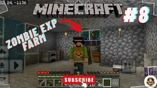 🤯MINECRAFT🤯: Unlimited XP! 🔥 Zombie 🧟 EXP Farm in Minecraft | Ep 08 #minecraft #mojang #zombie 