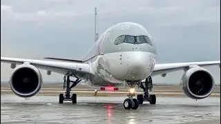 #Qatari A359 in heavy rain #flight #travel #sky #aviation #youtube #youtuber #video #sky #doha