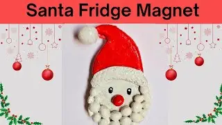 Santa Face Fridge Magnet | Easy Christmas Craft with Mouldit Clay