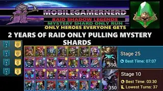 2 YEARS OF RAID SHADOW LEGENDS (Only Mystery Shards and Heroes Everyone Can Get)