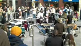 Bad Ass Drum Circle on 16th street mall during the 2011 Zombie Crawl