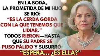 La prometida de mi hijo me llamó “cerda gorda” en la boda… Pero su padre se quedó helado: ¿Es ELLA?