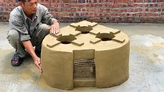 Creative Heart Shaped Smokeless Clay Stove | Save Firewood - DIY Wood Stove
