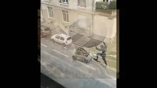 Sisyphus car parallel parking meme