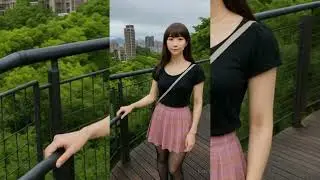 短裙絲襪出遊｜台北文山森林公園外拍(Short Skirt & Stockings Outfit)