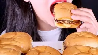ASMR Butter Cheese Sliders Eating Show, 2x Speed, Big Bites @sohnasmr5845 