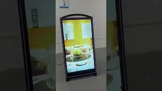 Rechargeable portable outdoor digital signage display
