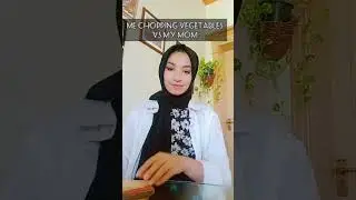 Me chopping vegetables vs my mom|SakinaKee Deaf Vlog|