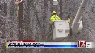 Ice storm damage hits hardest near Greensboro
