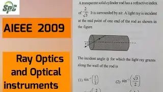 A transparent solid cylinder rod has a refractive index of 2 / root 3 . It is surrounded by air . A