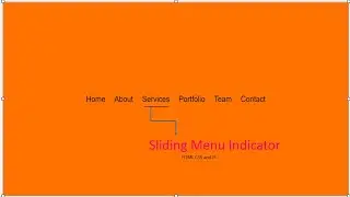How to make Sliding Menu Indicator using HTML CSS JS
