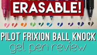 These GEL PENS Are ERASABLE!? Pilot FriXion Ball Knock Gel Pen Review (+ Swatches) | happy monday