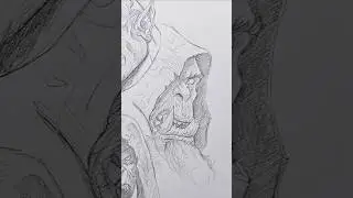 Gul'Dan pencil drawing - Warcraft orc sketch #Guldan #WoWLore #OrcWarlock #DarkFantasy #SketchArt