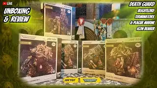 WraithMace Live | Death Guard JOYTOY Unboxing & Review (Blightlords + Icon Bearer)