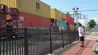 Southbound CSX Q 209 intermodal on track two