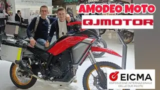 QJMOTOR @EICMA CON ANDREA ED EMILIO #AMODEO MOTO SARONNO