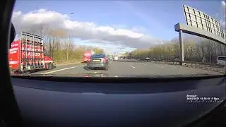 Dash cam BMW brake check M60 Stockport