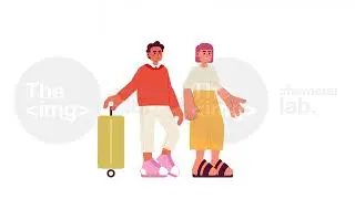 Young multiethnic couple travelling 2D characters animation