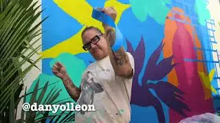 Danyol Leon painting a mural start to finish - Tampicolupe