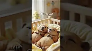 Two Adorable Capybaras Sleeping: A Cozy Nap Time Moment